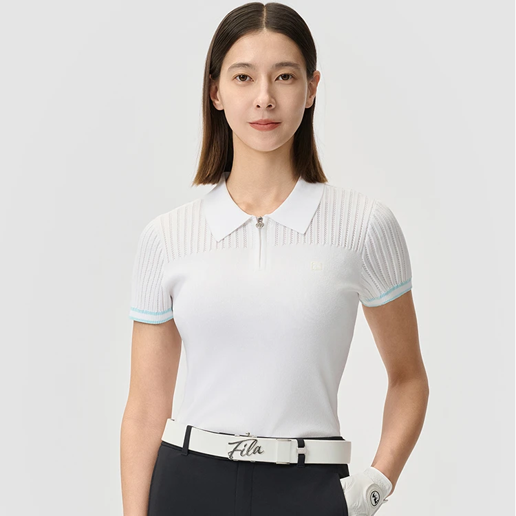 Fila/斐乐女款polo短袖【高智感】休闲通勤T恤舒适翻领A11W525402F