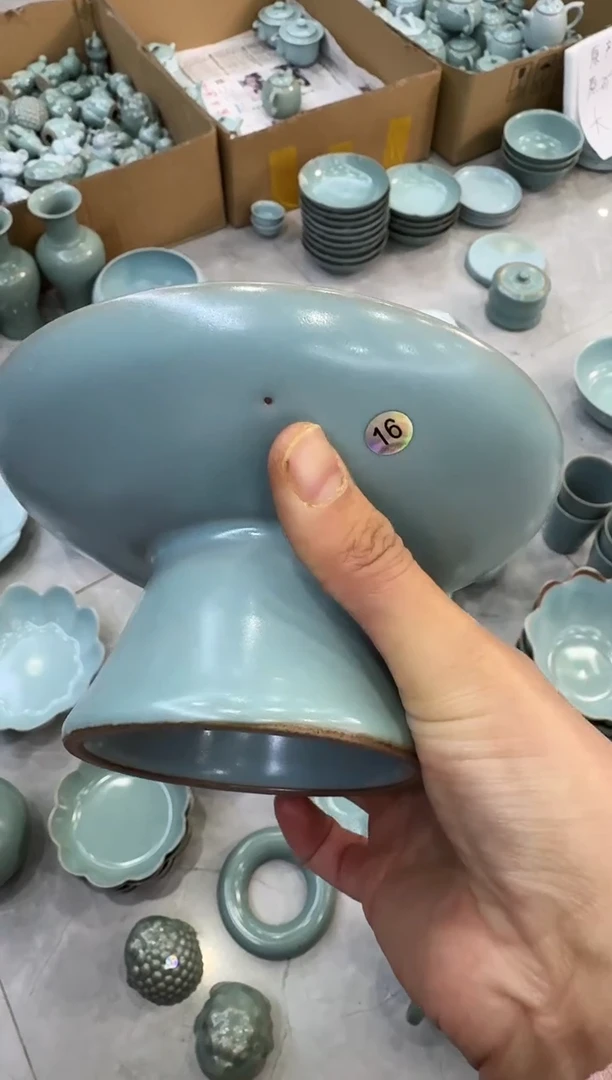 【闪购商品】杯仿古纯手工高足果盘大瑕16