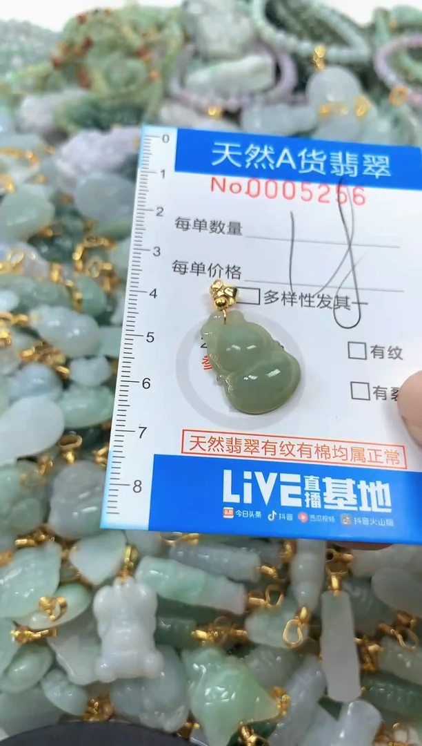 颈饰未镶嵌翡翠净货挂件-5256