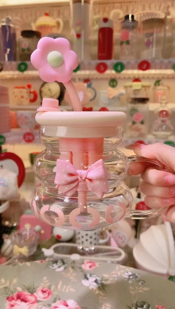 【闪购商品】摆件大容量吸管杯粉色品质好，发货快，放心拍
