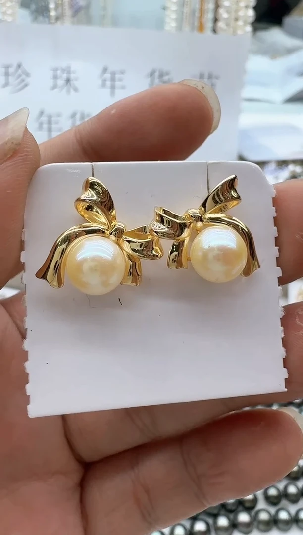 【闪购商品】海水珍珠耳饰银S925镶嵌清货