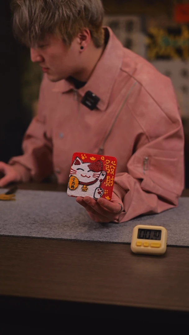 【闪购商品】书法350 招财猫  冰箱贴