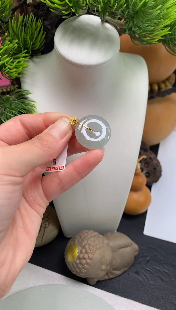 颈饰18K金镶嵌翡翠用****4---125683