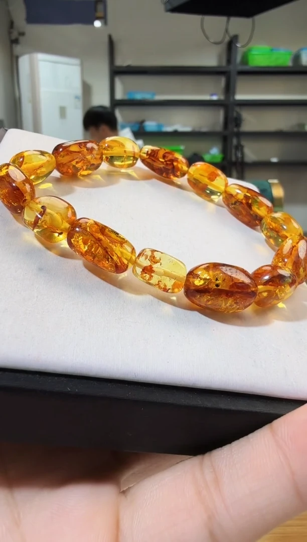手链琥珀未镶嵌晶0155