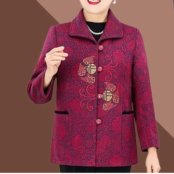 2702 冬季中老年加厚外套
