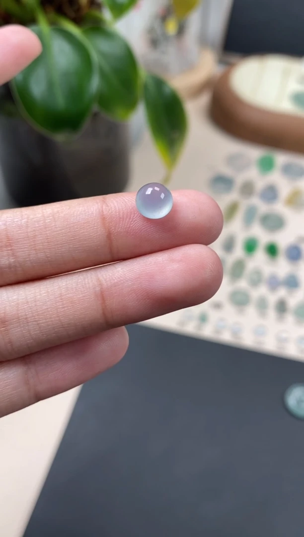 【闪购商品】翡翠颈饰未镶嵌翡翠冰紫蛋面