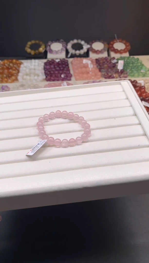 【闪购商品】水晶手链未镶嵌粉晶9MM A47