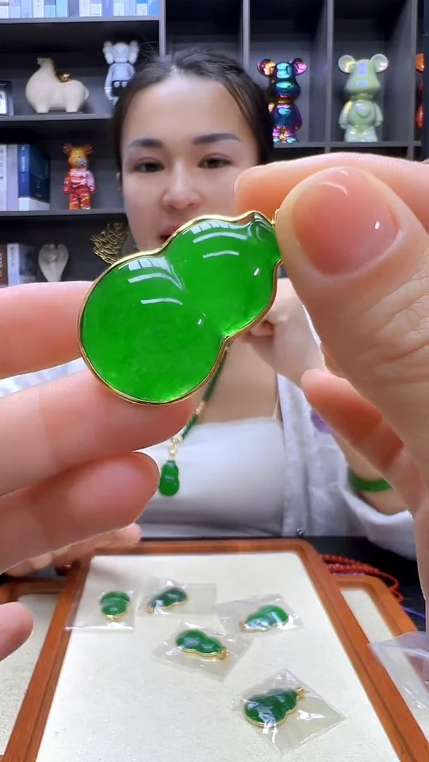 翡翠14K金镶嵌颈饰丹丹diy劲饰