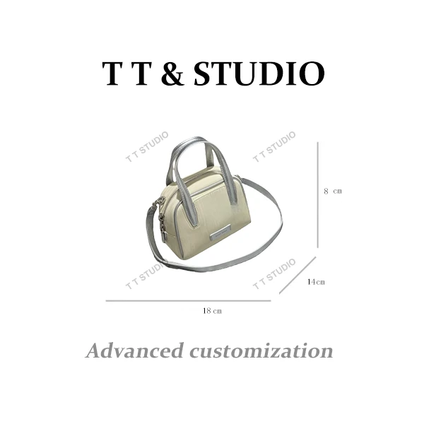 【TT Studio】SK-62898-米白/银 RAIN.CUN简约腋下斜跨轻奢女包