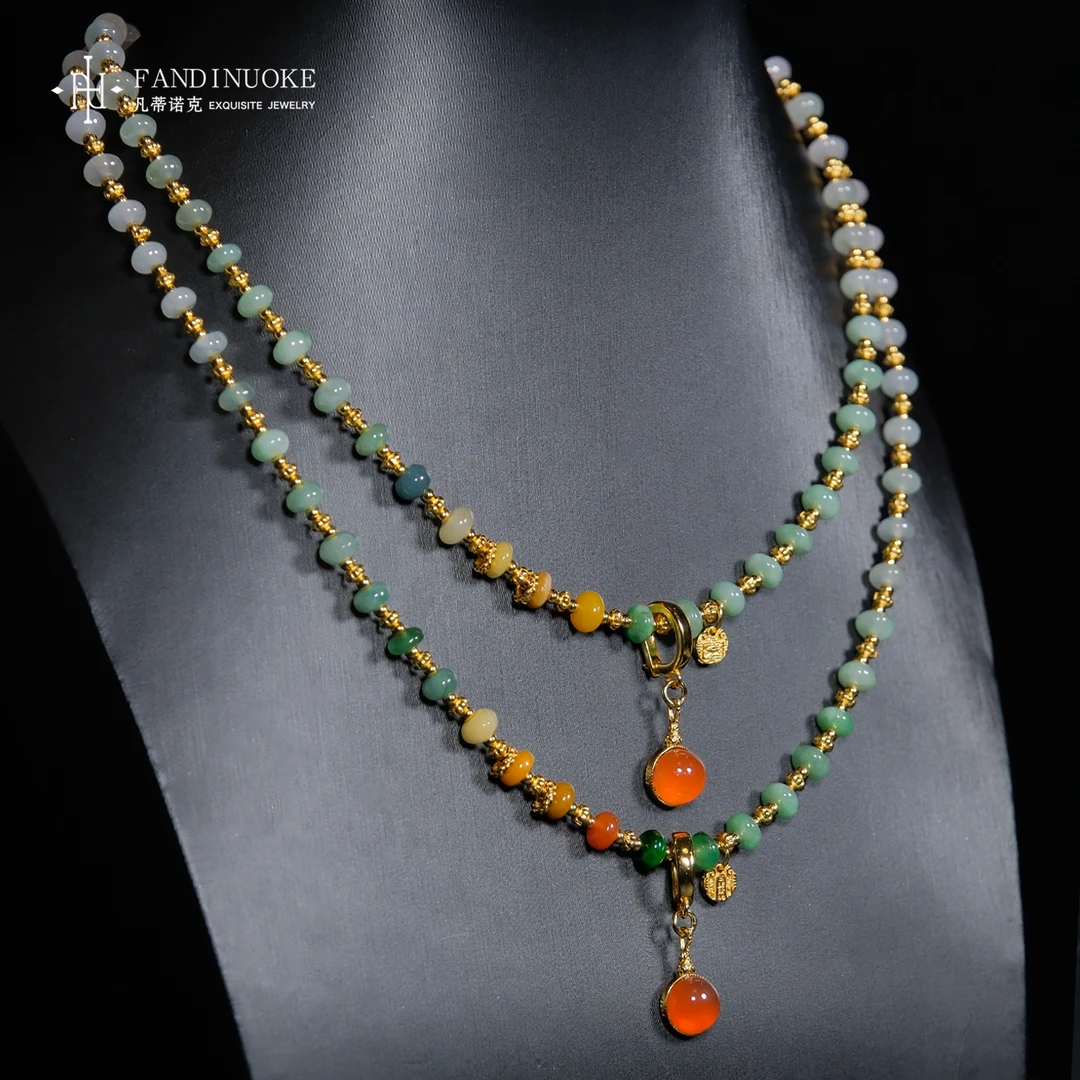 【加加专属】10 MJ20642-S925银翡翠项链—多样性发一件-45cm，5mm