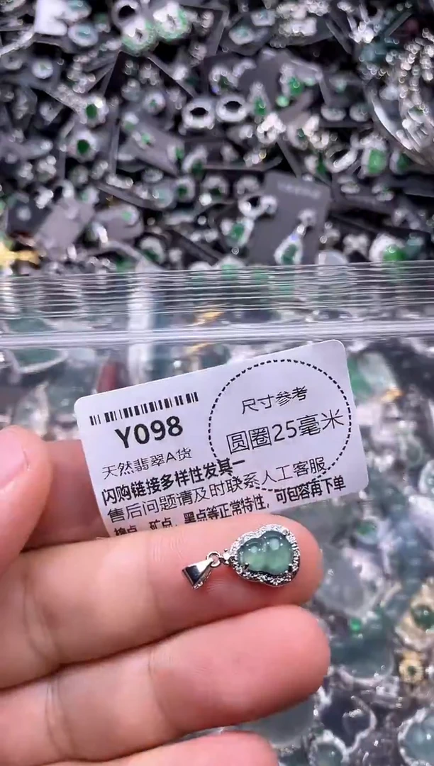 翡翠未镶嵌颈饰Y098吊坠