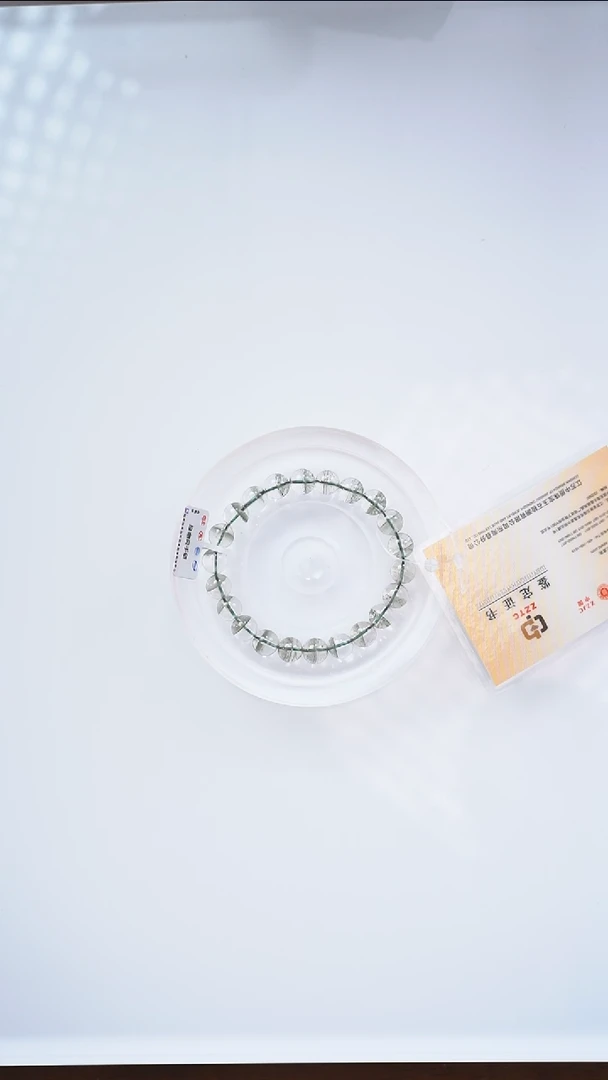 【闪购商品】水晶手链未镶嵌q796 绿幽灵手链9mm+