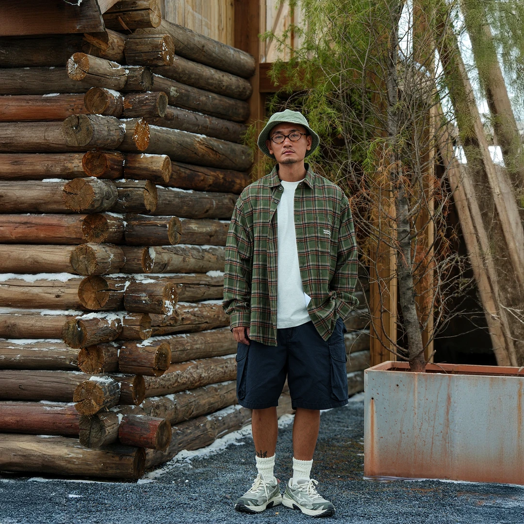 LAPIVIMAOVERSIZED PLAID PRINT SHIRT 格纹印花衬衫长袖休闲