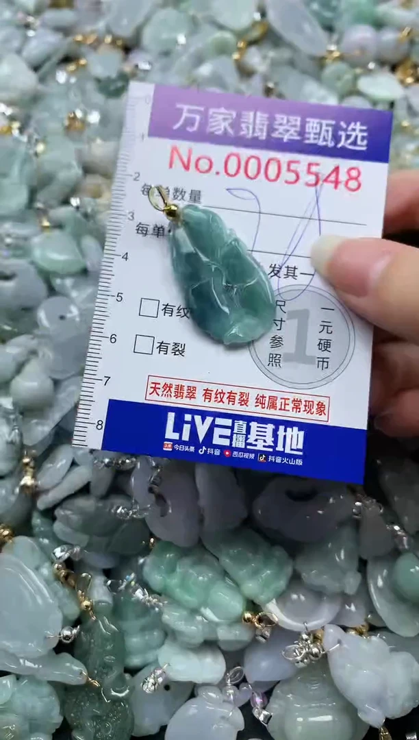 吊坠(不含链)未镶嵌翡翠5548