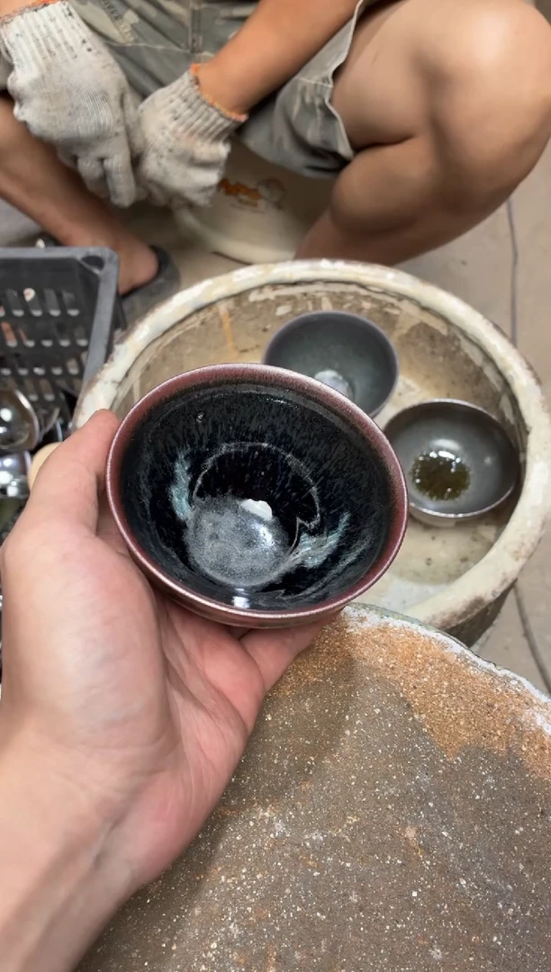 茶盏@**?真柴烧建盏换点柴火
