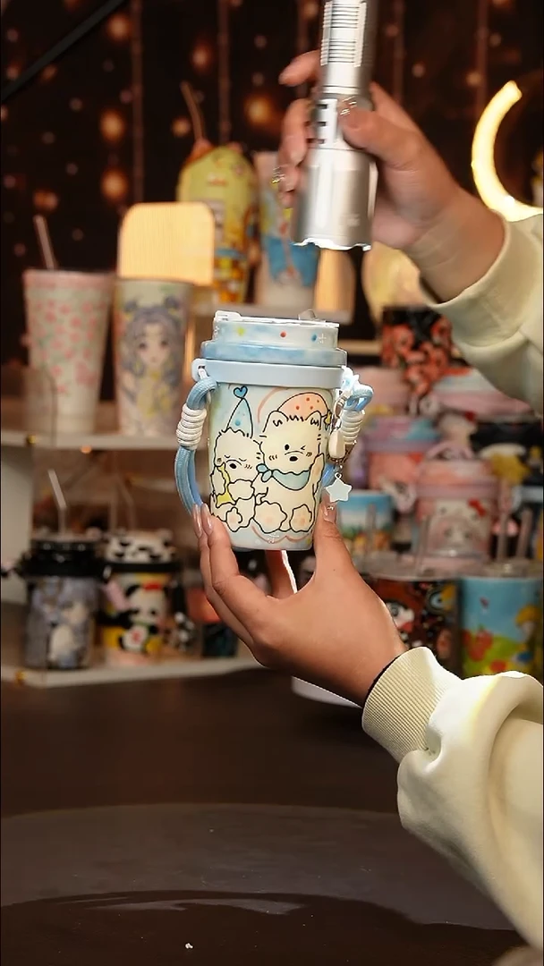 (玉泥）景德镇手工手绘文创陶瓷杯