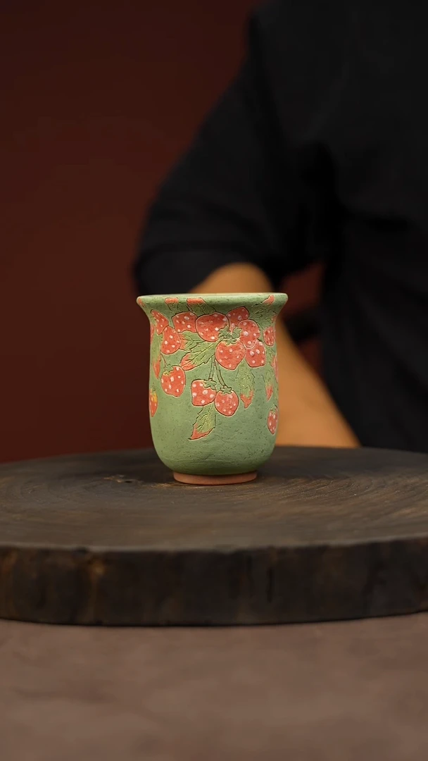 国盆煅物手绘多肉花盆