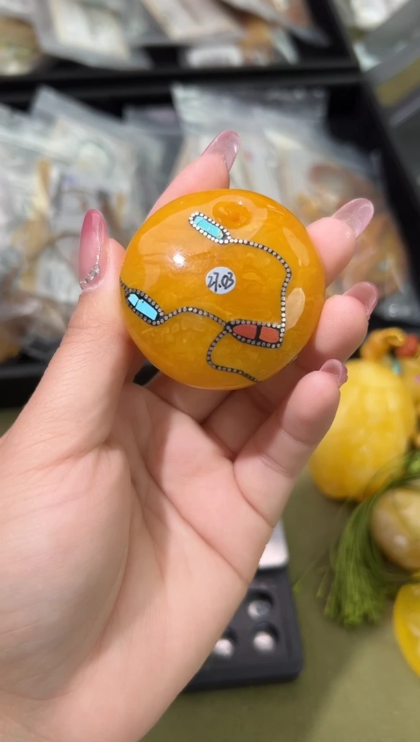 裸石琥珀未镶嵌天然琥珀蜜蜡吊坠