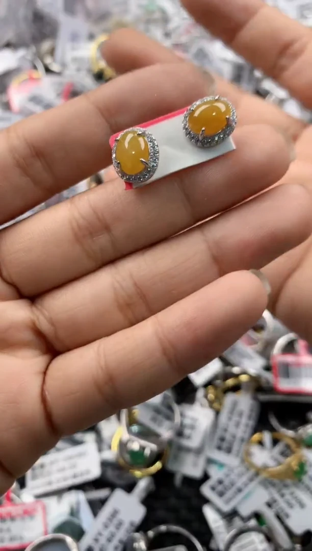 银S925镶嵌戒指翡翠555    8