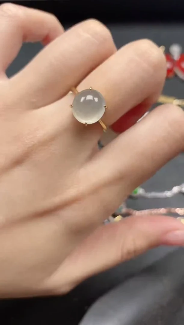 银S925镶嵌戒指翡翠51151