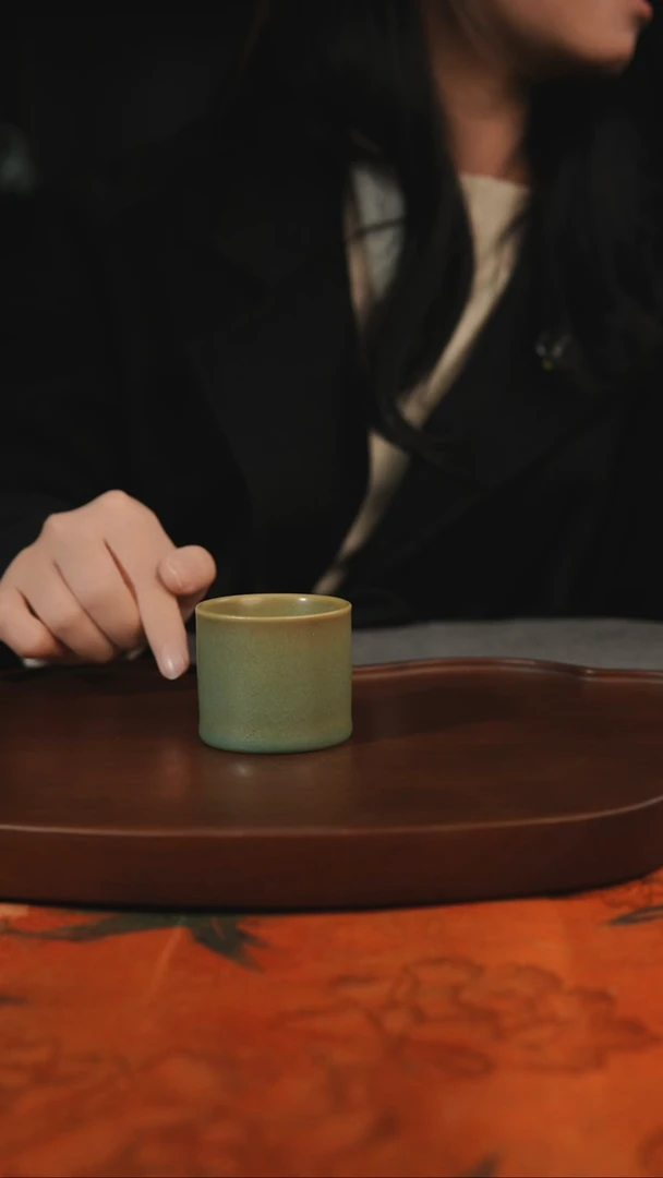 杯子简扳指 *2 柴烧 汝州原产地原矿仿古老釉