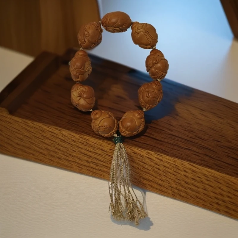 大肚招财精品橄榄核弥勒