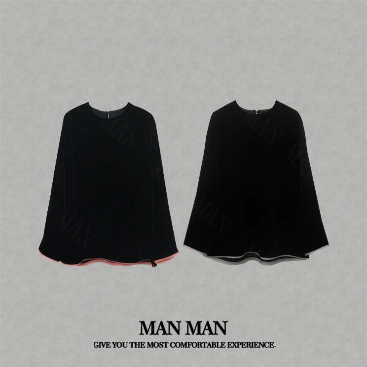 满满出品-『心怡桑蚕丝丝绒衫』25003重磅时尚春款百搭气质新中式