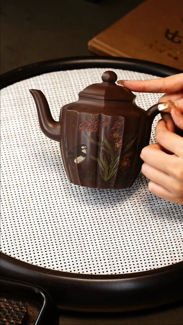 王石耕 六方菱花 450c/龙龟/盖杯