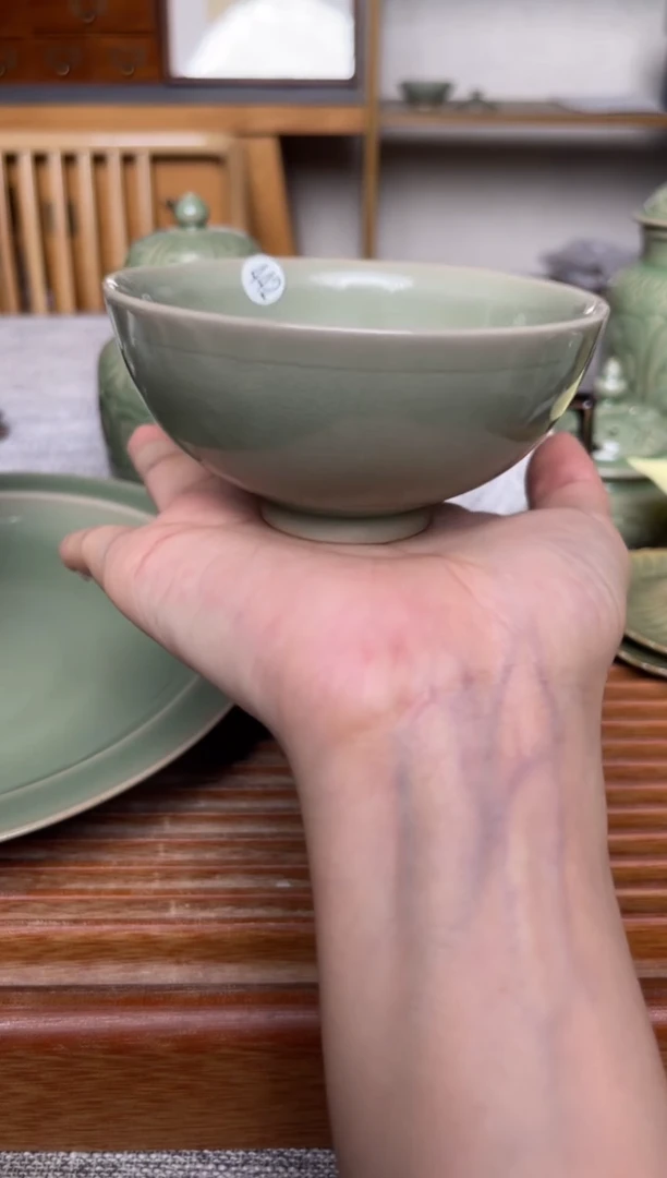 其他442纯手工秘色素面玉兰杯