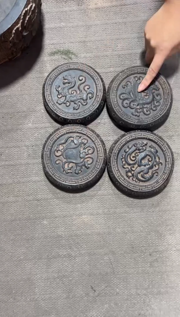 陶土【火山泥】四兽底座一套