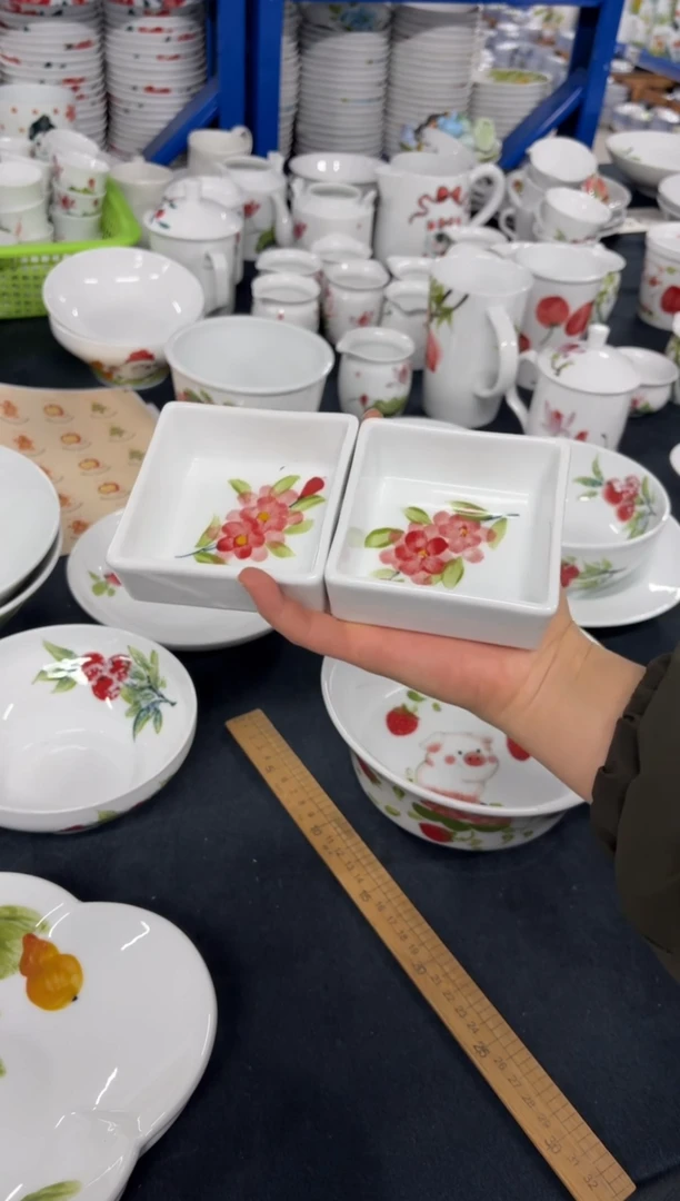景德镇高温陶瓷食品级手绘釉中彩-蘸料碟