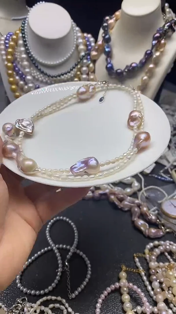 颈饰未镶嵌淡水珍珠多人