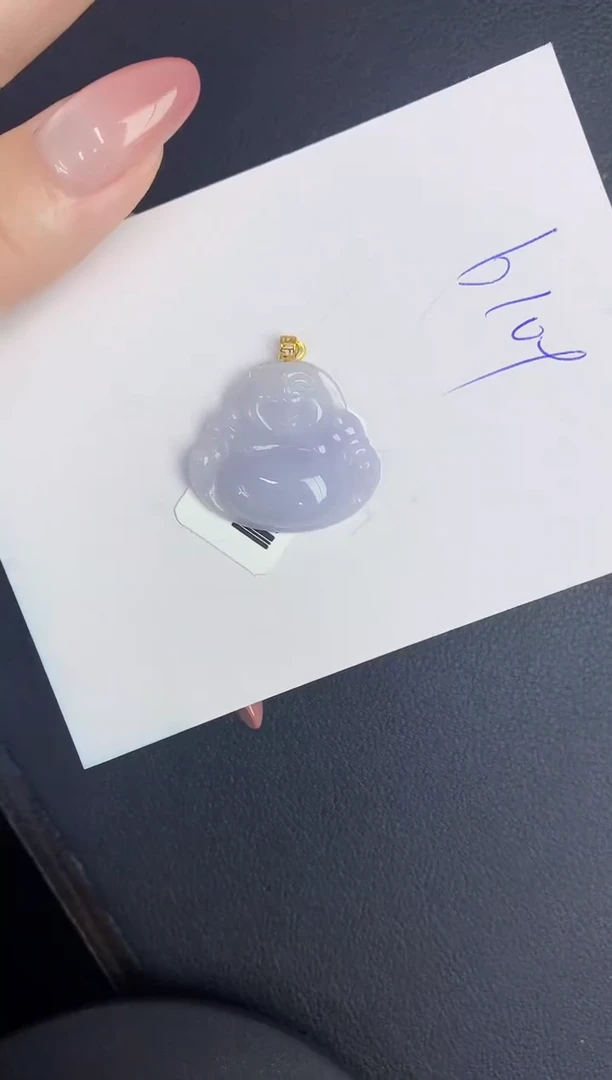 翡翠18K金镶嵌颈饰缅甸天然翡翠A货