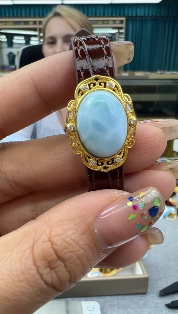 针钠钙石（海纹石）未镶嵌手链462秒拍号