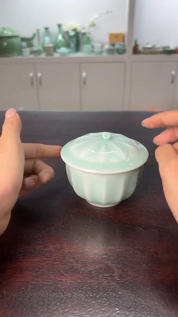 龙泉云间青瓷小米茶器