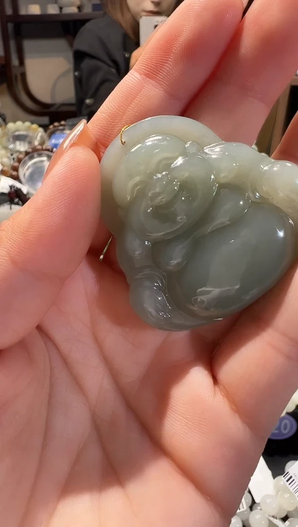 吊坠(赠链)未镶嵌和田玉新疆和田玉且末料佛公吊坠