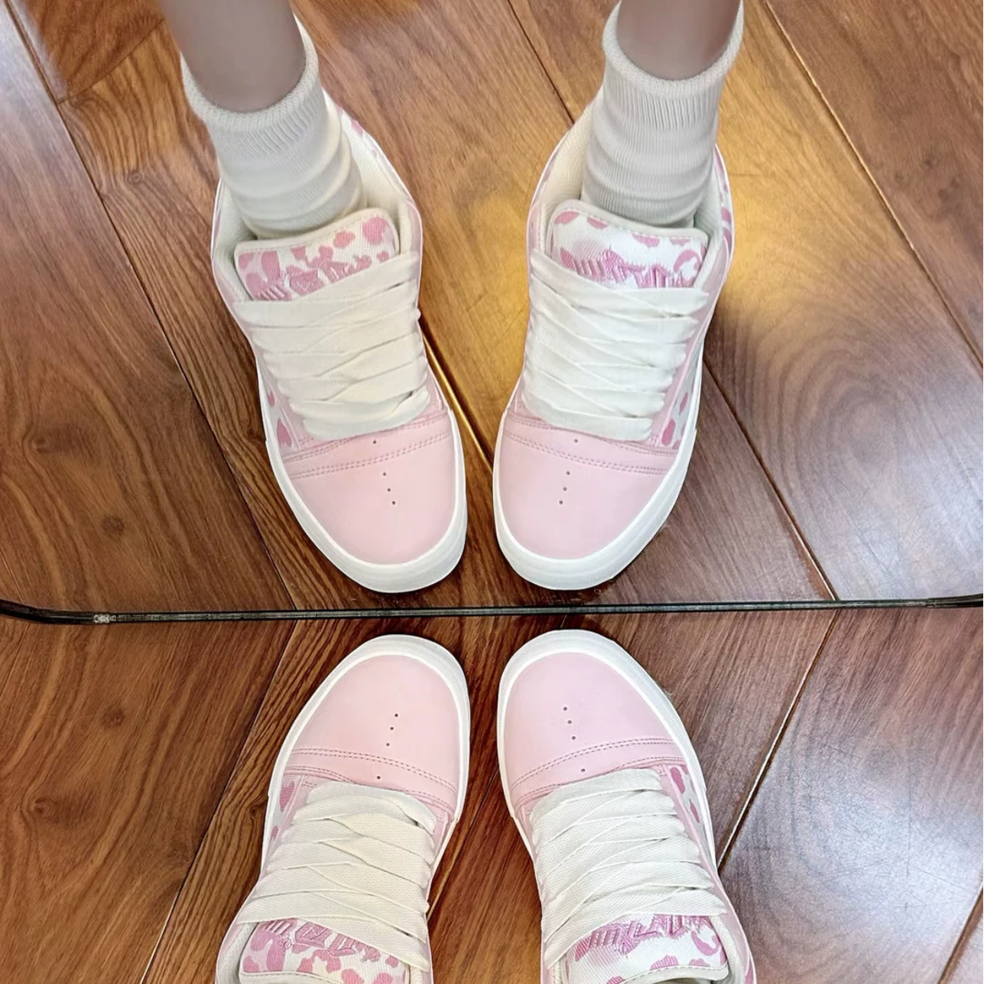 Tinmuu天牧闪电面包鞋女增高拼色豹纹时尚休闲鞋ins韩版情侣板鞋