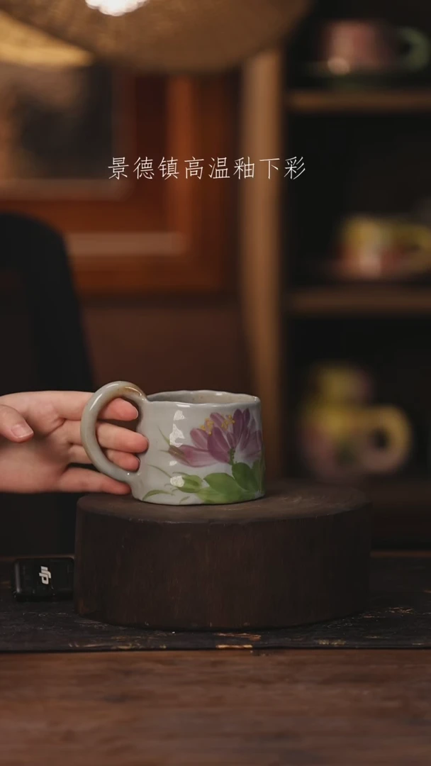 陶瓷景德镇高温釉下手绘陶瓷081