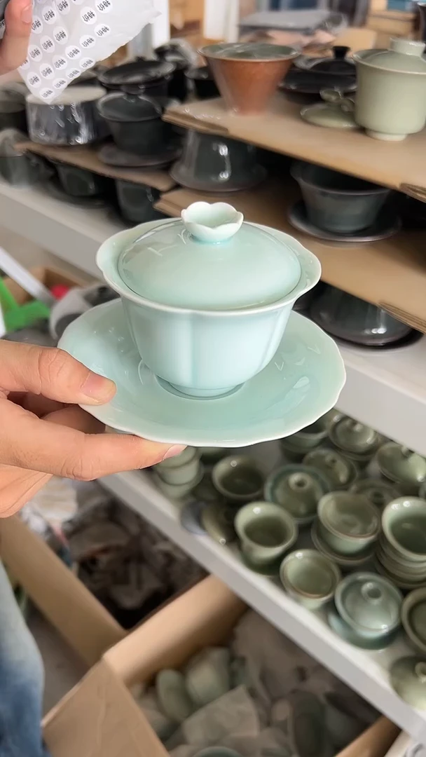 龙泉云间青瓷小米茶器