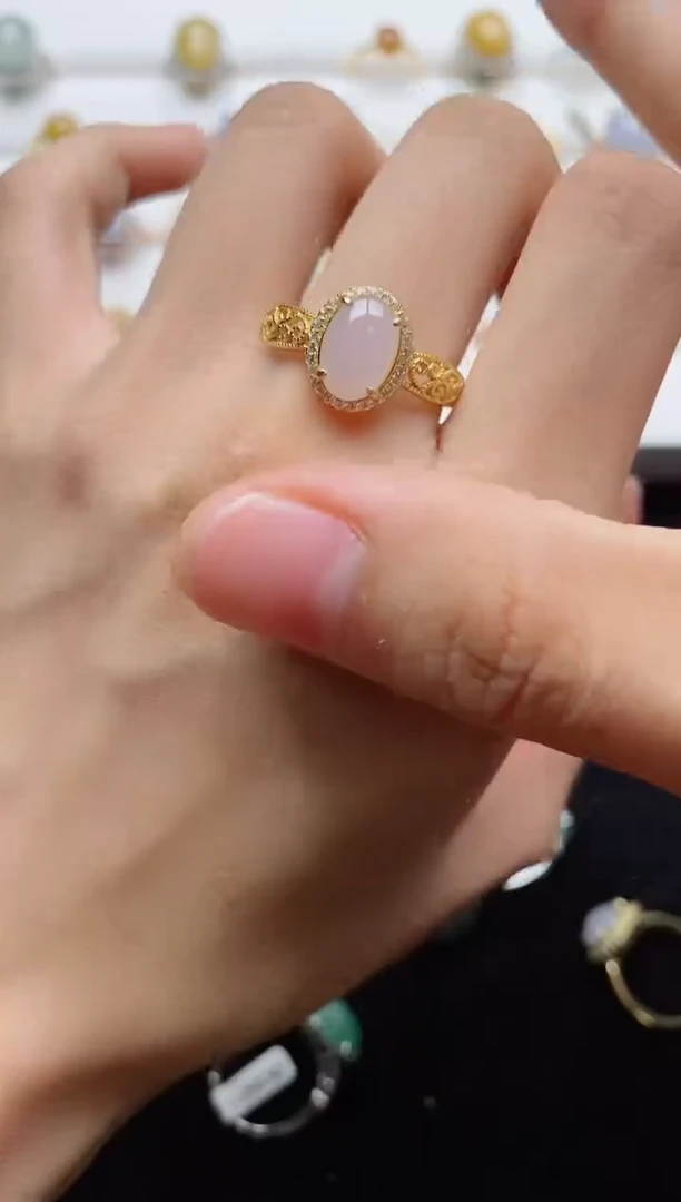 翡翠戒指银S925镶嵌..........