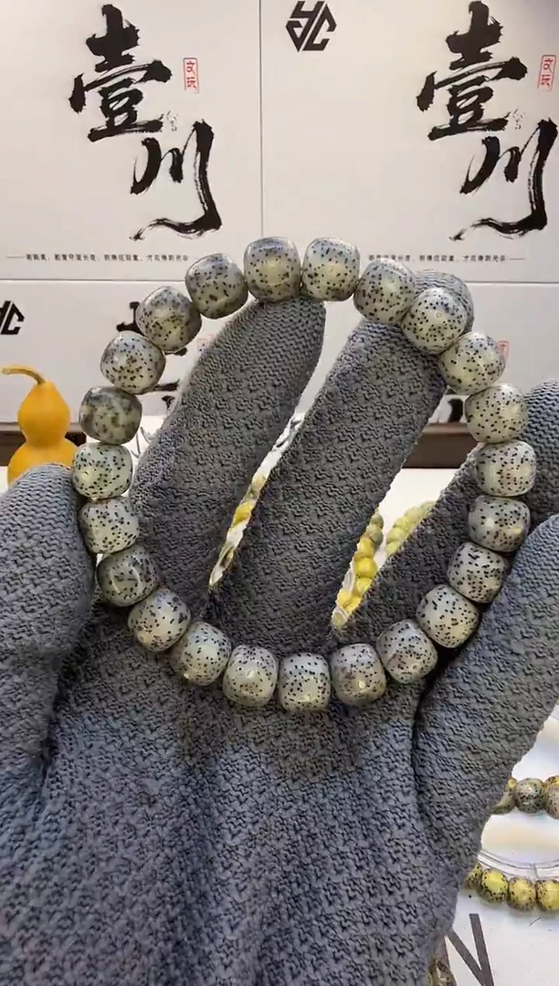 手串星月菩提10/9 冰糖 星点货 同枝果  B74