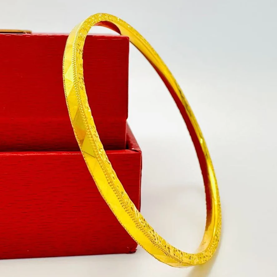 足银手镯 几何手镯  时尚百搭经典实心