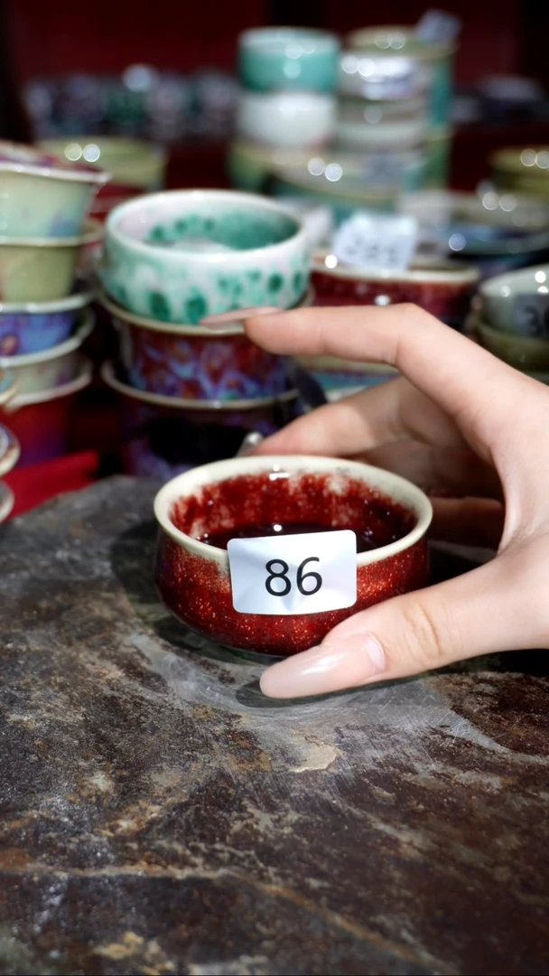 摆件精品窑变钧瓷茶器