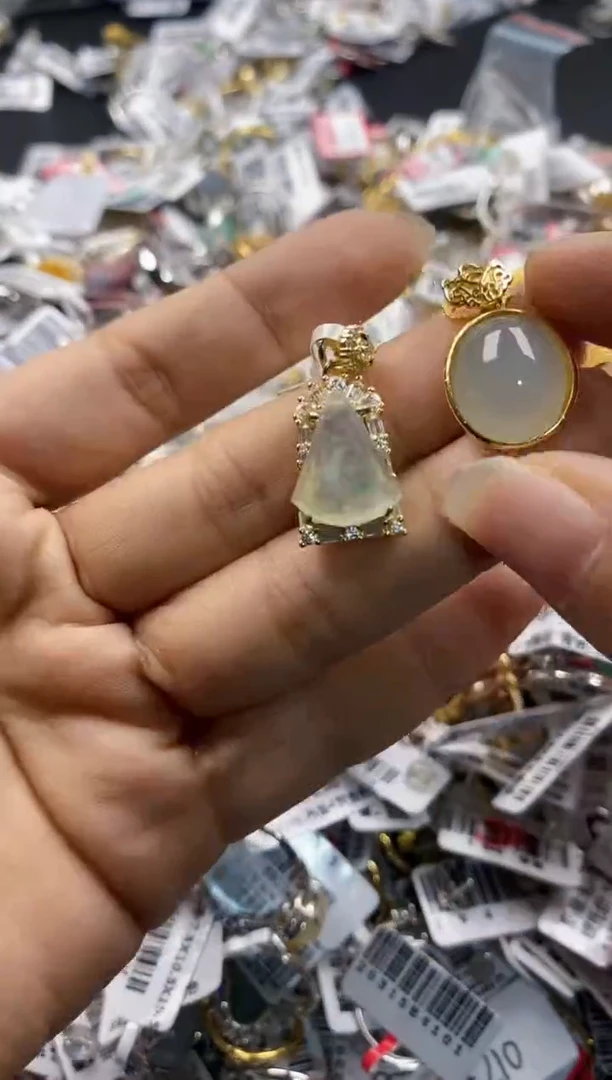 银S925镶嵌戒指翡翠7777----4