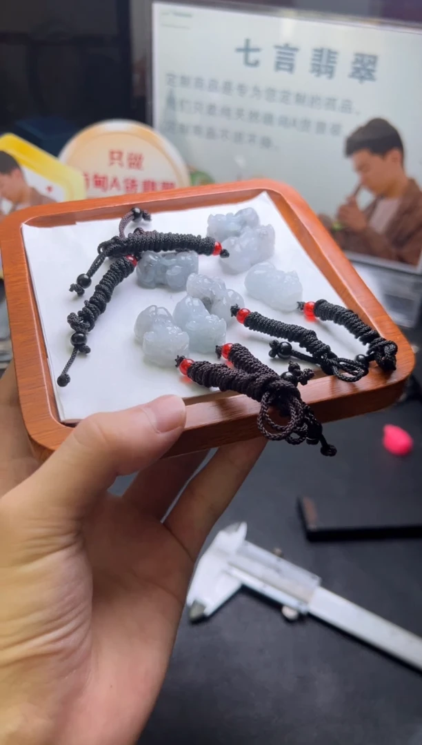 颈饰未镶嵌翡翠翡翠乌鸡貔貅随机发其一