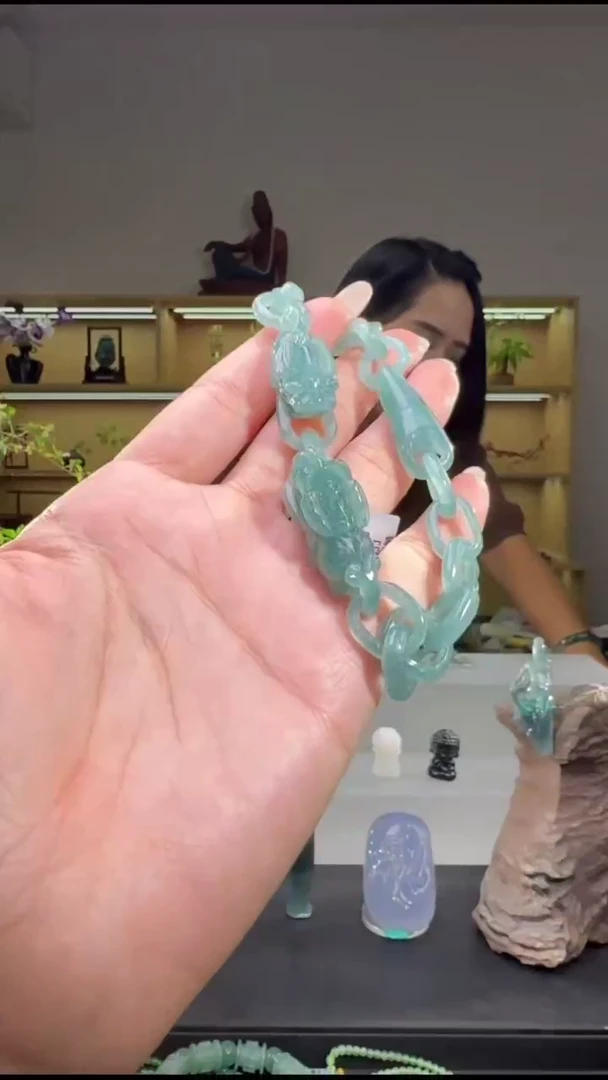 未镶嵌手串翡翠貔貅手串（多样性发其一）
