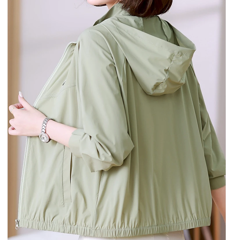 5015休闲轻薄防晒衣女短款夏季外套2025新款棒球服薄款透气防晒服