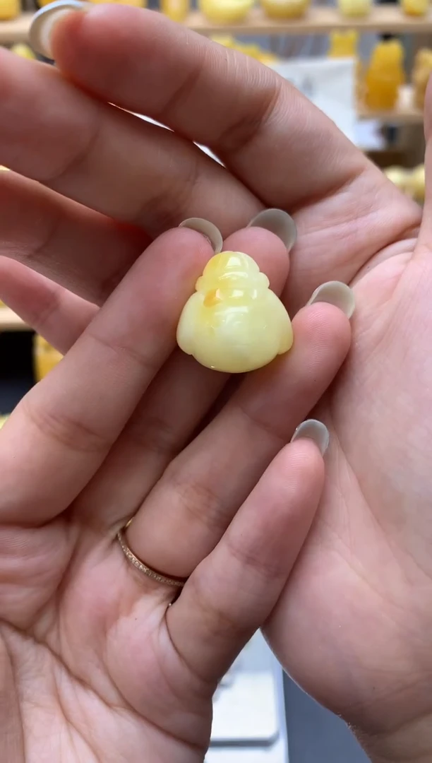琥珀未镶嵌珠宝奇石119琥珀蜜蜡微瑕花粉
