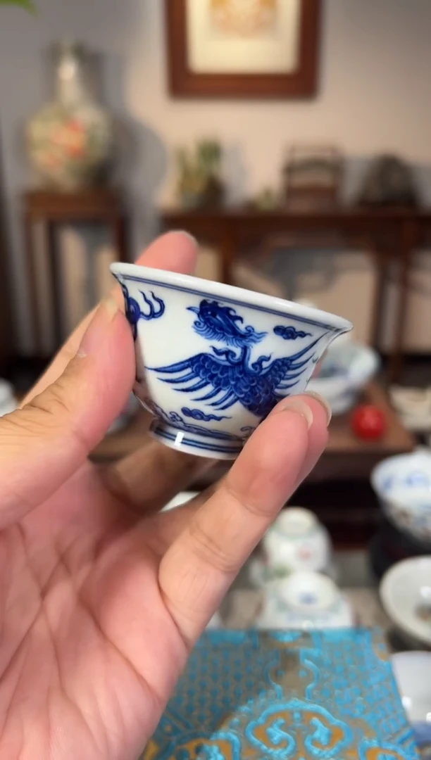 景德镇手工手绘单凤小压手