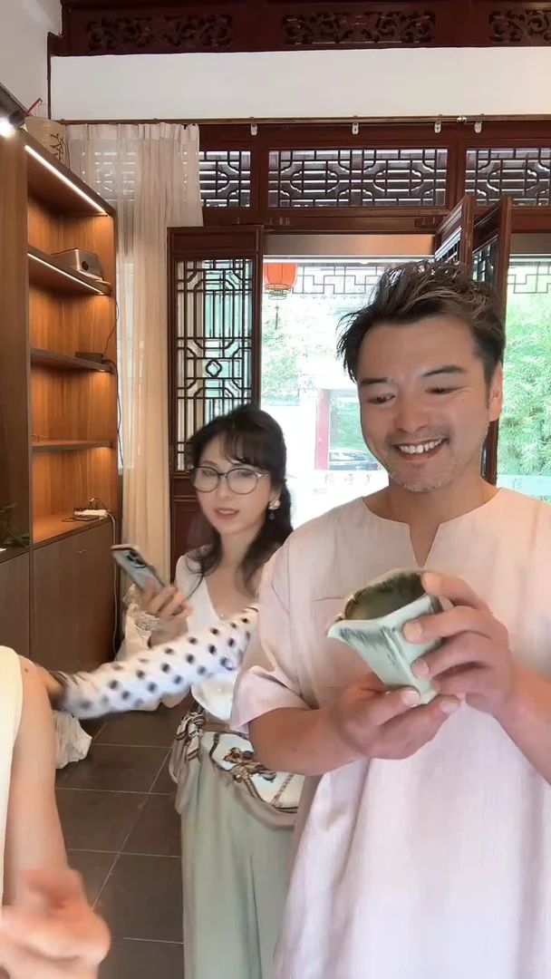 杯【平冈展会】灰绿六角公道杯*1个(斑驳随机)